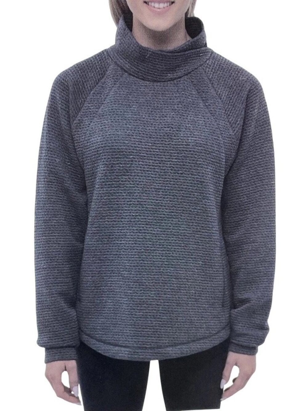 NWT Bench Urbanwear Women's S Dark Gray Funnel Neck Pullover Sweatshirt